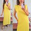 Vestido Hombreras Amarillo